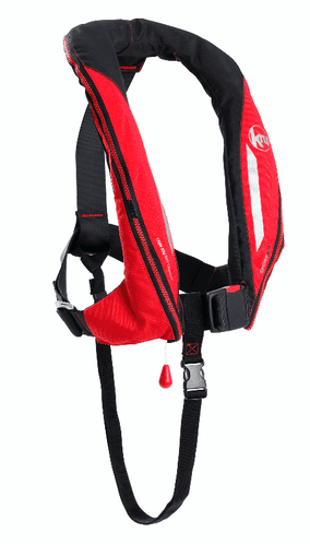 Kru Sport ProADV Automatic with Harness Lifejacket in Red / Carbon